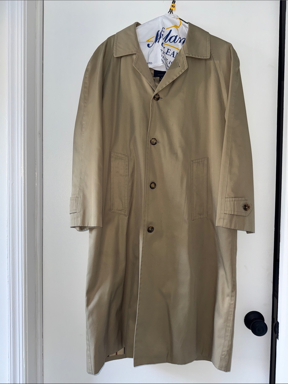 Men's Brooks Brothers Classic Single-Breasted Khaki Trench Coat